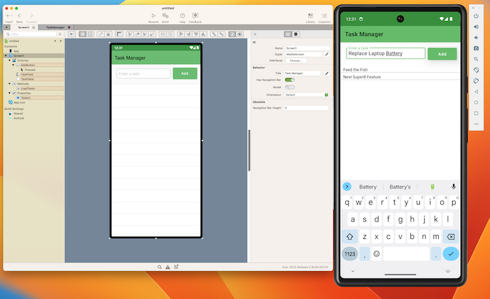 Xojo Android Simulator